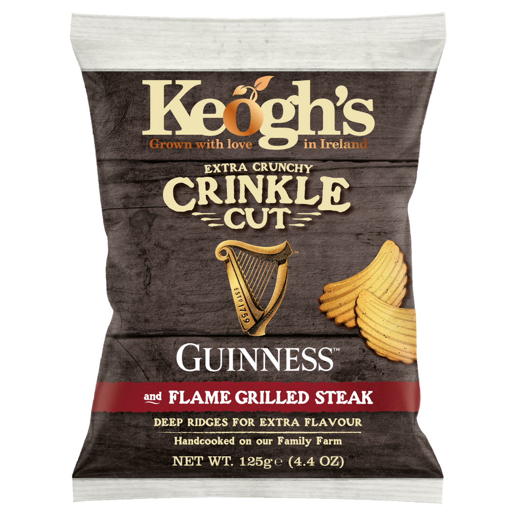 Crinkle Cut Guinness and Flame Grilled Steak Crisps (Size options available)