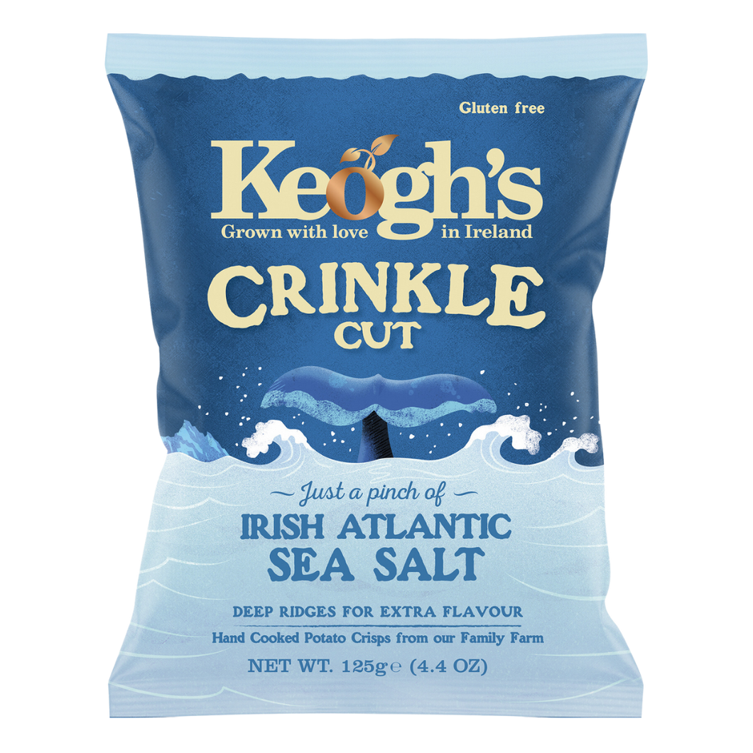 Crinkle Cut Just a pinch of Irish Atlantic Sea Salt Crisps (Size options available)