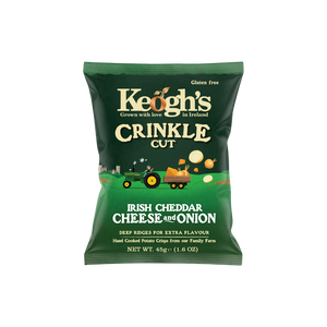 Crinkle Cut Irish Cheddar and Onion Crisps (Size options available)