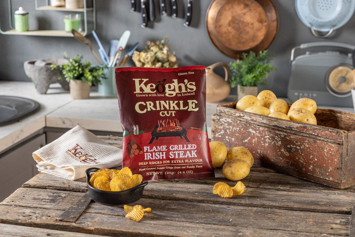 Crinkle cut Flame grilled Irish steak (Size options available)
