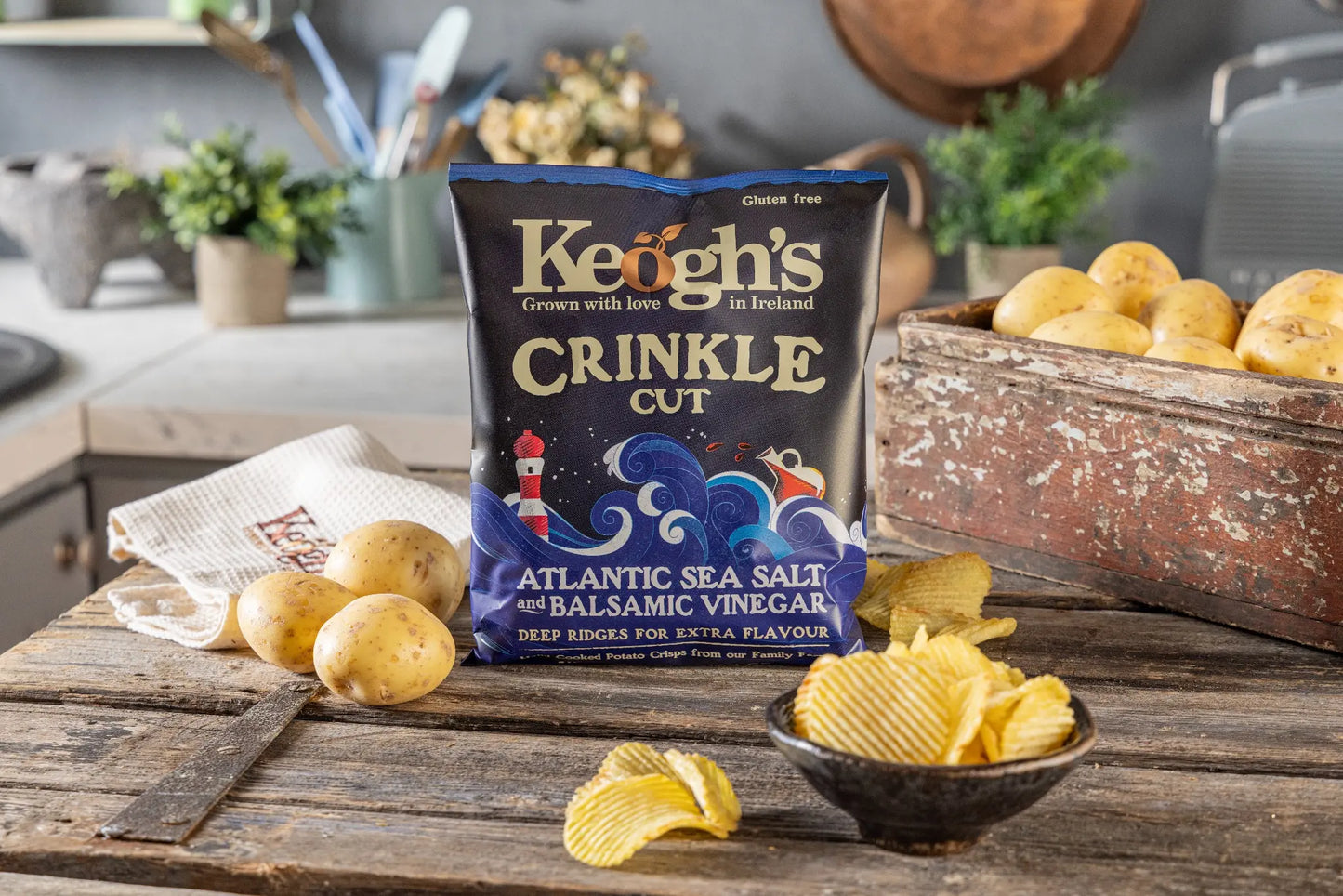 Crinkle Cut Atlantic Sea Salt and Balsamic Vinegar (Size options available)