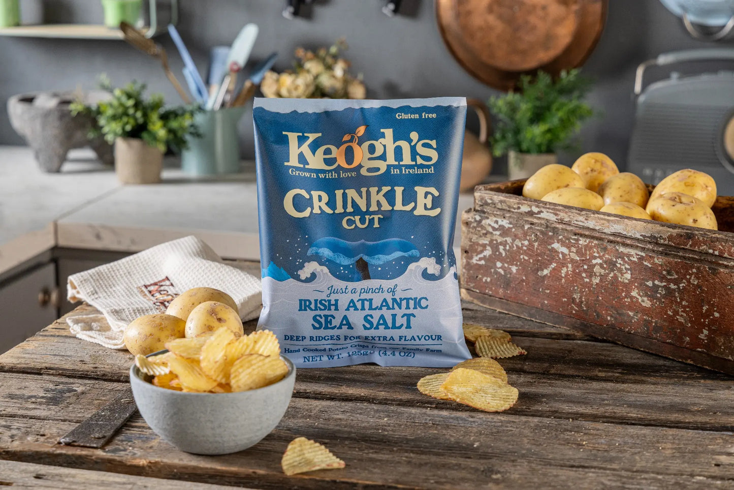 Crinkle Cut Just a pinch of Irish Atlantic Sea Salt Crisps (Size options available) (Copy)