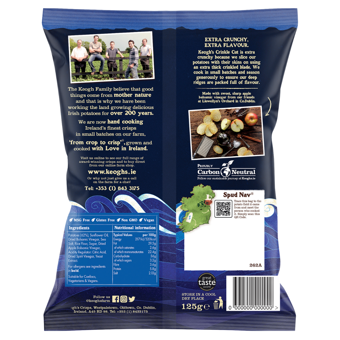 Crinkle Cut Atlantic Sea Salt and Balsamic Vinegar (Size options available)