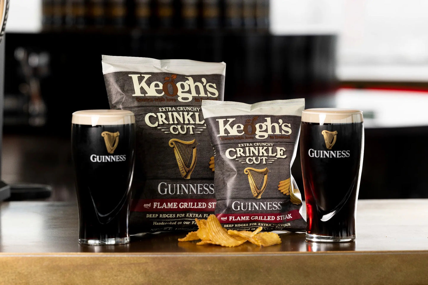 Crinkle Cut Guinness and Flame Grilled Steak Crisps (Size options available)