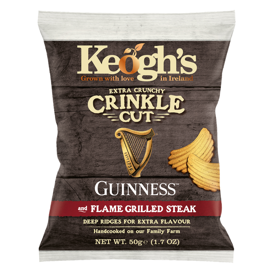 Crinkle Cut Guinness and Flame Grilled Steak Crisps 12x45g