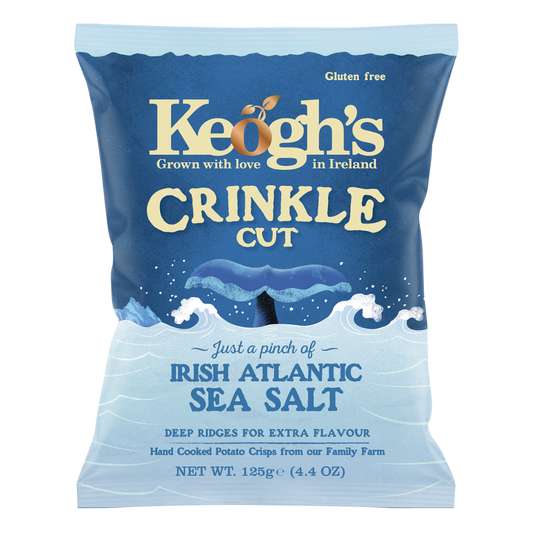 Crinkle Cut Just a pinch of Irish Atlantic Sea Salt Crisps 6 x 125g