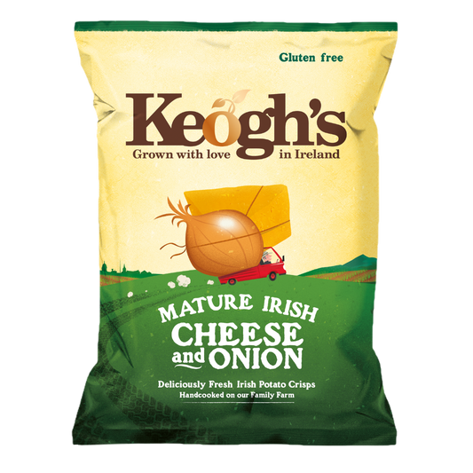 Mature Irish Cheese and Onion Crisps (Size options available)
