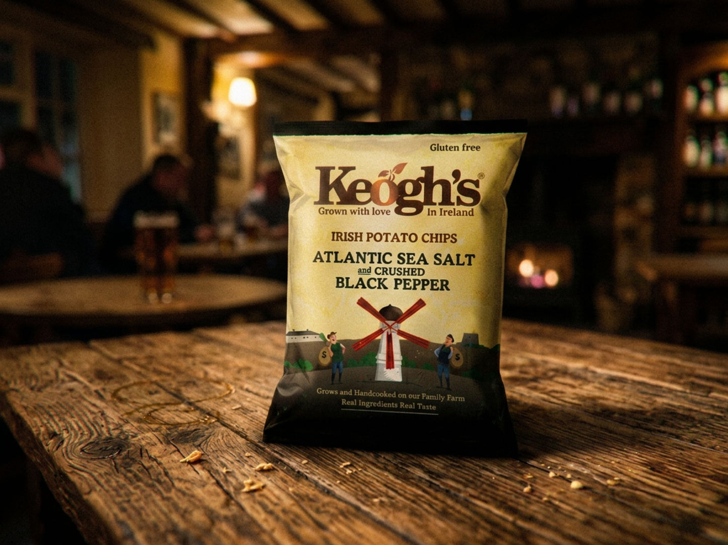 Online Exclusive - Atlantic Sea Salt & Crushed Black Pepper Crisps (Size options available)