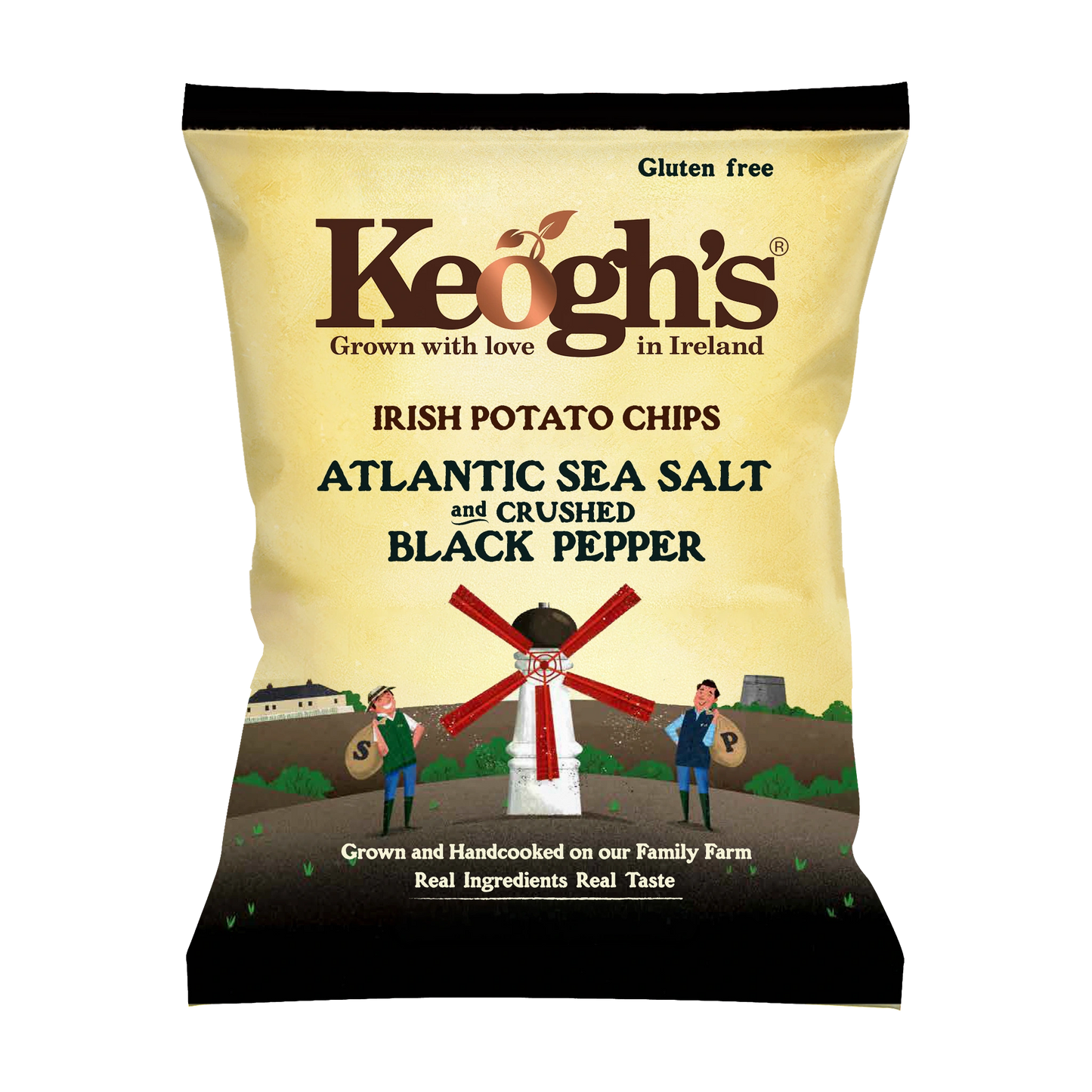 Online Exclusive - Atlantic Sea Salt & Crushed Black Pepper Crisps (Size options available)
