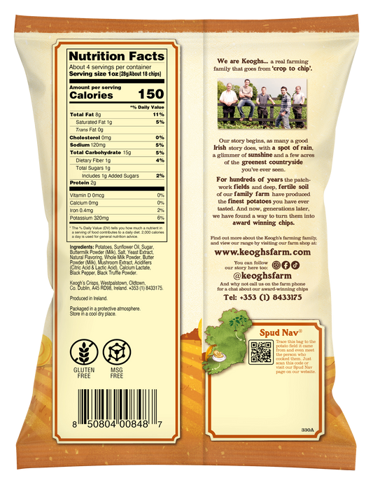 Online Exclusive - Truffle and Real Irish Butter Crisps (Size options available)