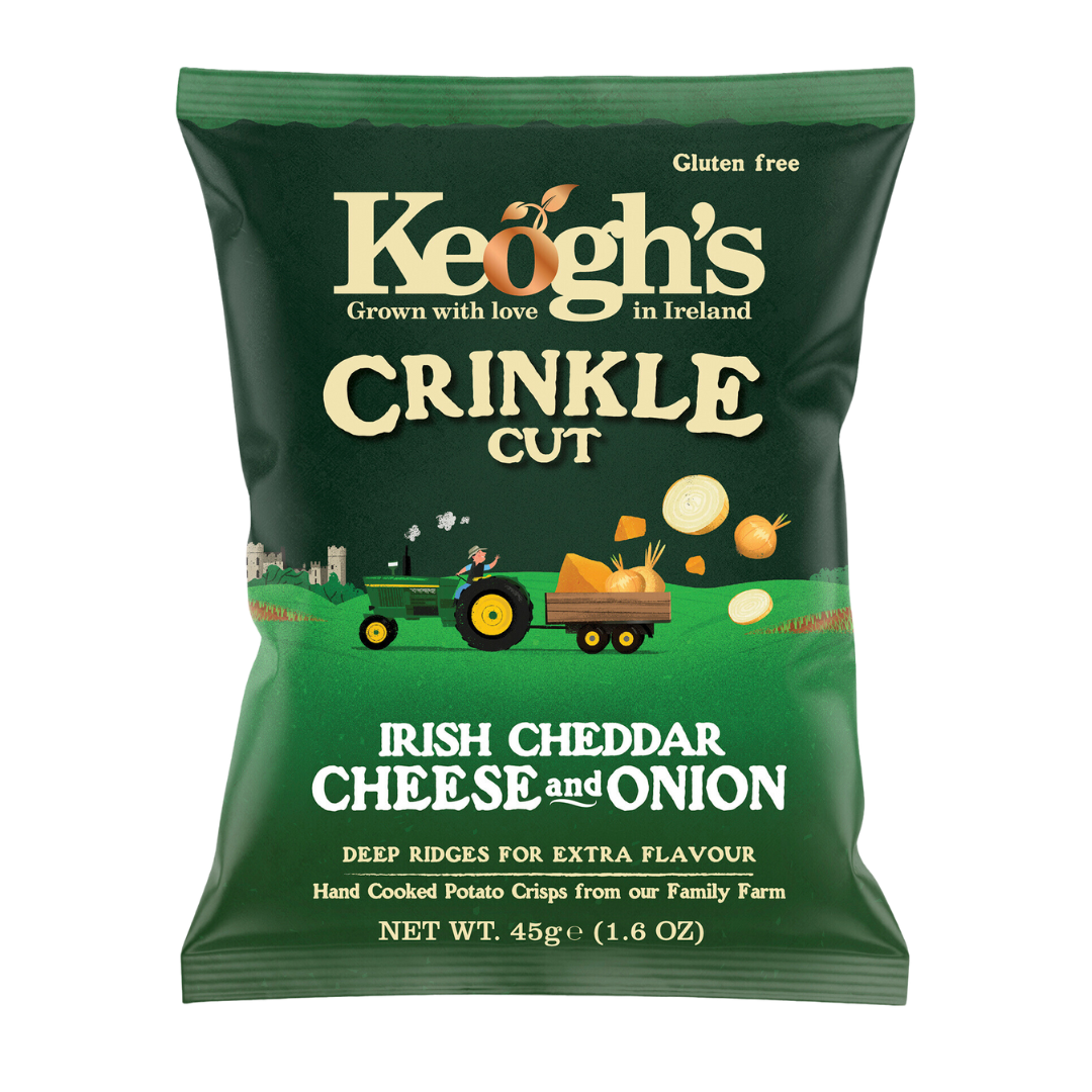 Crinkle Cut Irish Cheddar And Onion Crisps 2 Size Options Keogh s Crinkle Cut Irish Cheddar And Onion Crisps 2 Size Options Keogh s