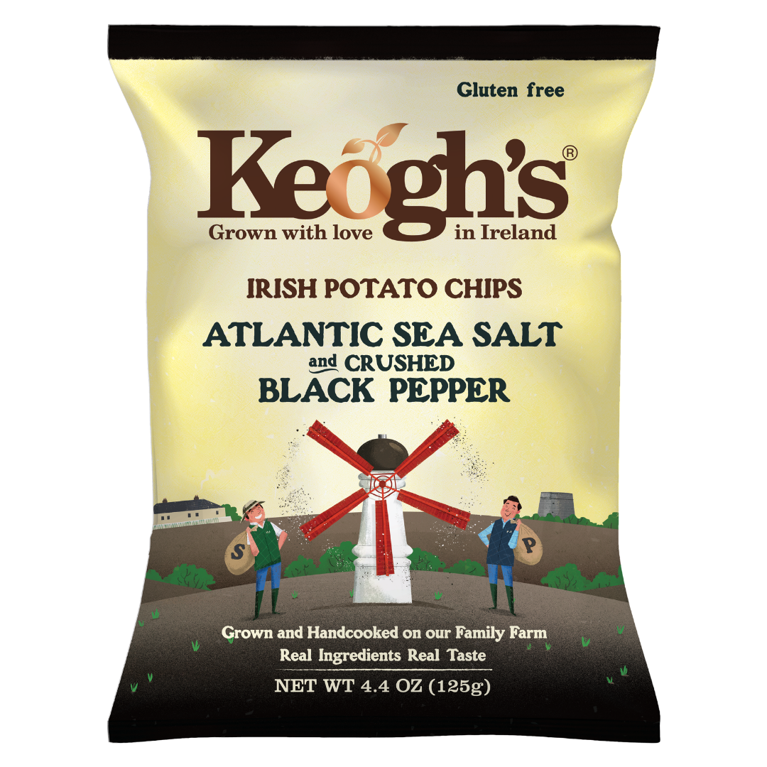 Online Exclusive - Atlantic Sea Salt & Crushed Black Pepper Crisps (Size options available)