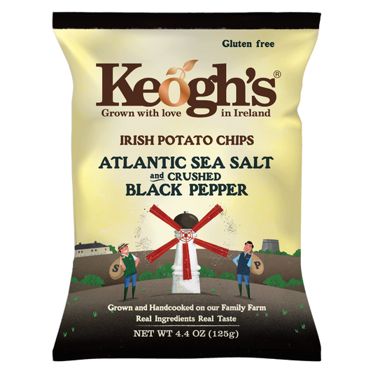 Online Exclusive - Atlantic Sea Salt & Crushed Black Pepper Crisps (Size options available)