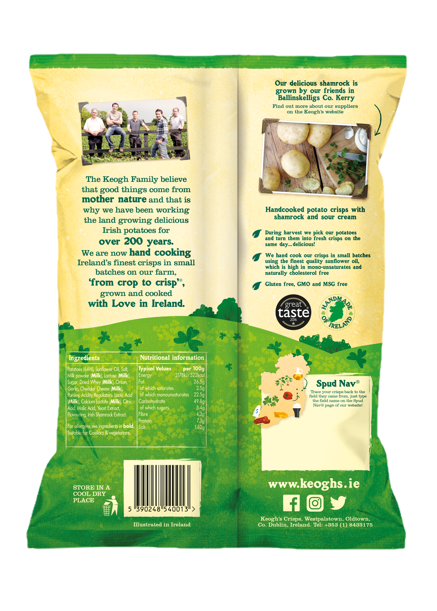 Shamrock and Sour Cream Crisps (Size options available)